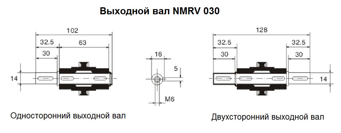 Выходной вал NMRV 030